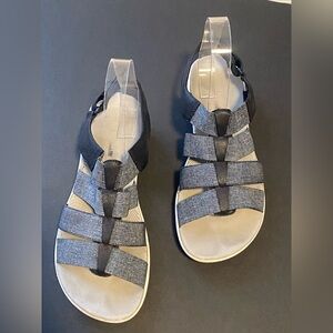 Clarks Cloud Steppers Sandals Womens Arla Shaylie Strappy Gladiator 8.5 Blue